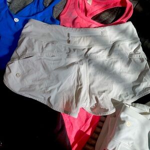 White Lululemon Speed Ups 2.5” NWOT